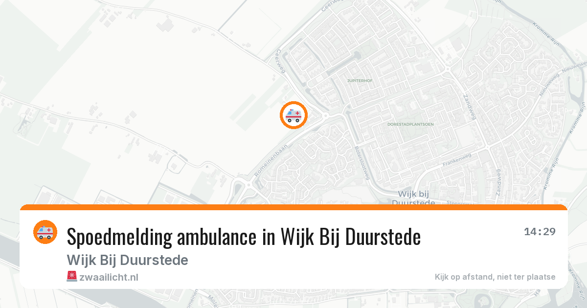 Spoedmelding ambulance in Wijk Bij Duurstede — 21 jan 2026