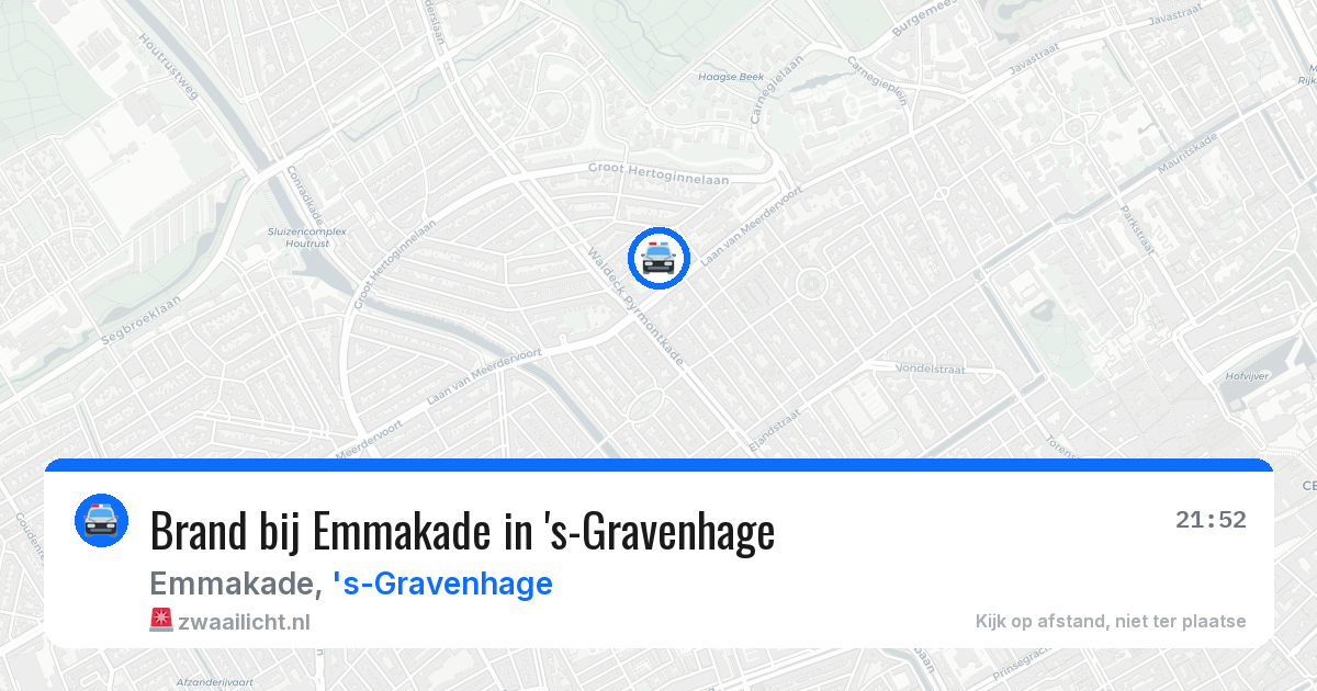 Brand bij Emmakade in 's-Gravenhage — 23 jun 2026