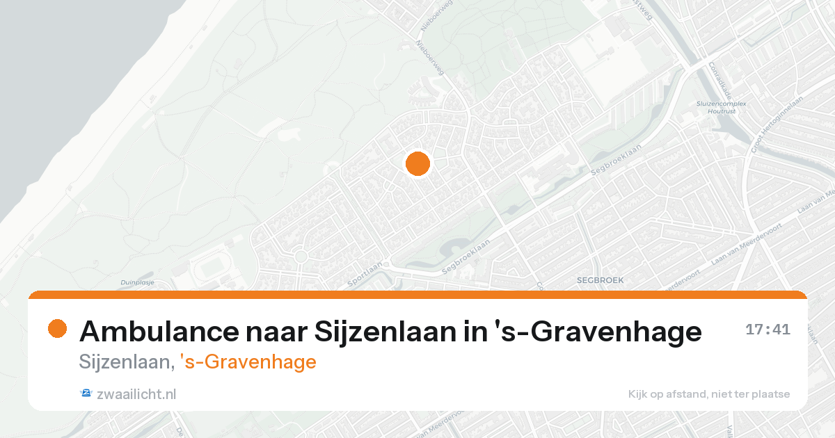 Ambulance naar Sijzenlaan in 's-Gravenhage — 25 aug 2026