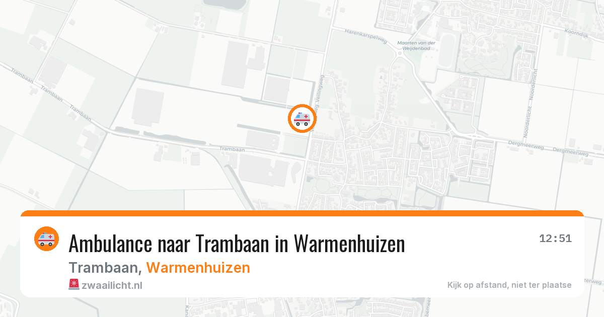 Ambulance naar Trambaan in Warmenhuizen — 17 jun 2026