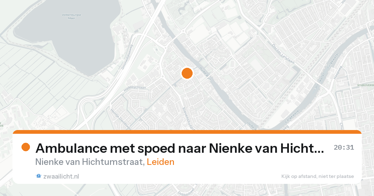 Ambulance met spoed naar Nienke van Hichtumstraat in Leiden — 16 aug 2026