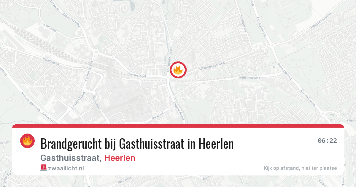 Brandgerucht bij Gasthuisstraat in Heerlen — 17 jul 2026