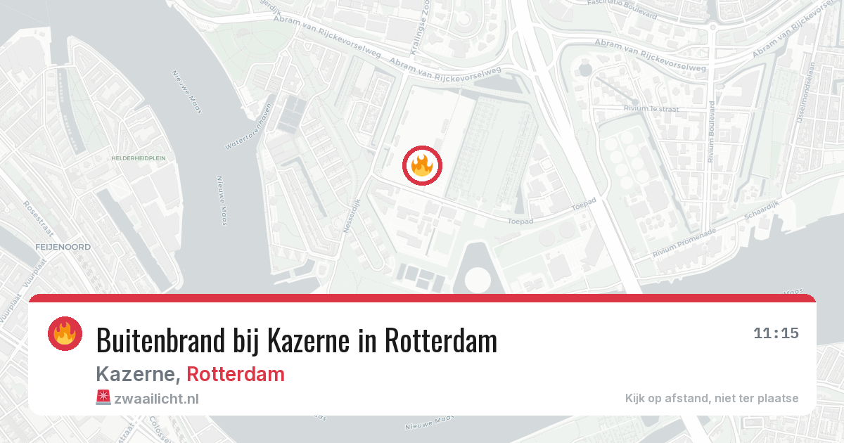 Buitenbrand bij Kazerne in Rotterdam — 29 apr 2026