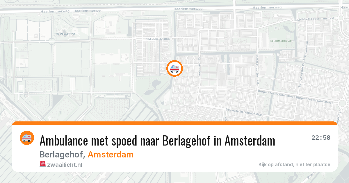 Ambulance met spoed naar Berlagehof in Amsterdam — 17 jun 2026
