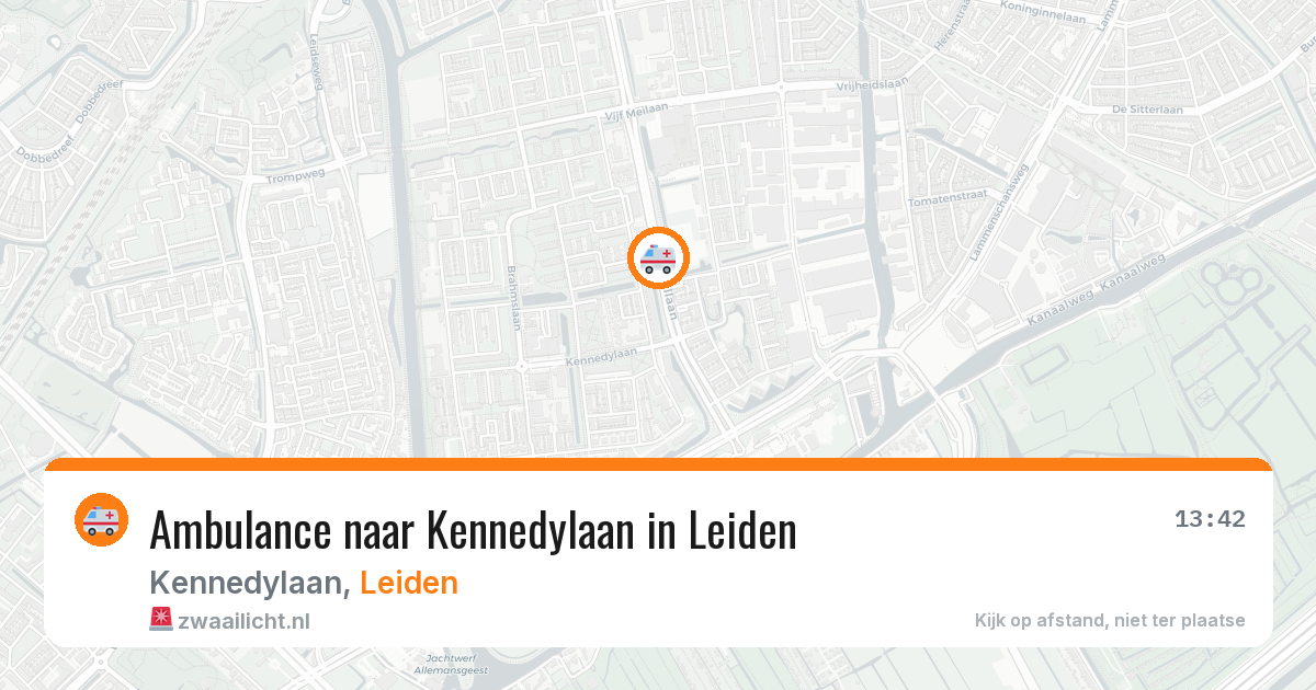 Ambulance naar Kennedylaan in Leiden — 20 feb 2026