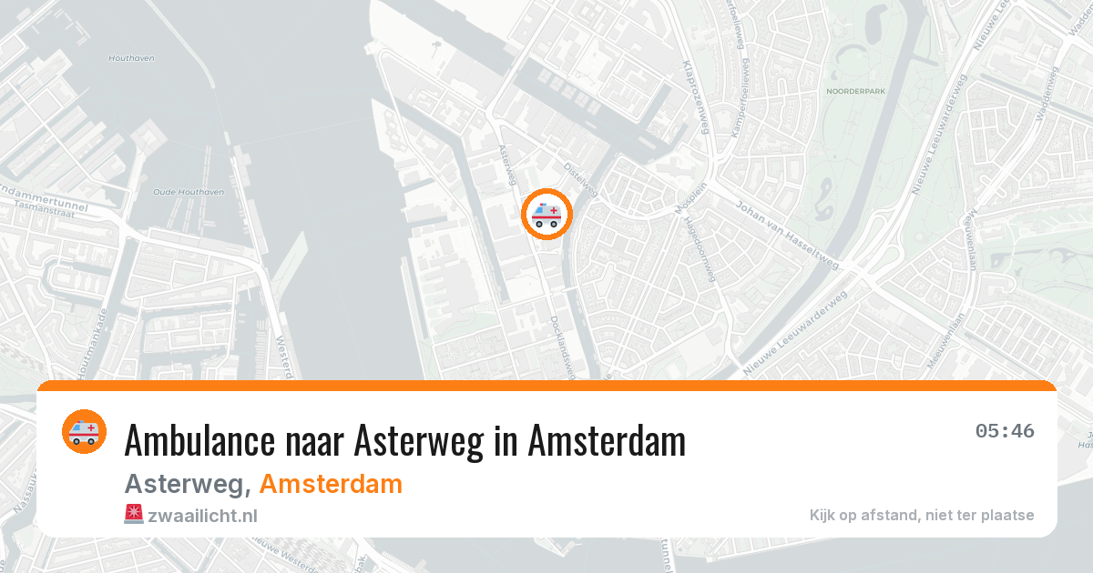 Ambulance naar Asterweg in Amsterdam — 1 aug 2026