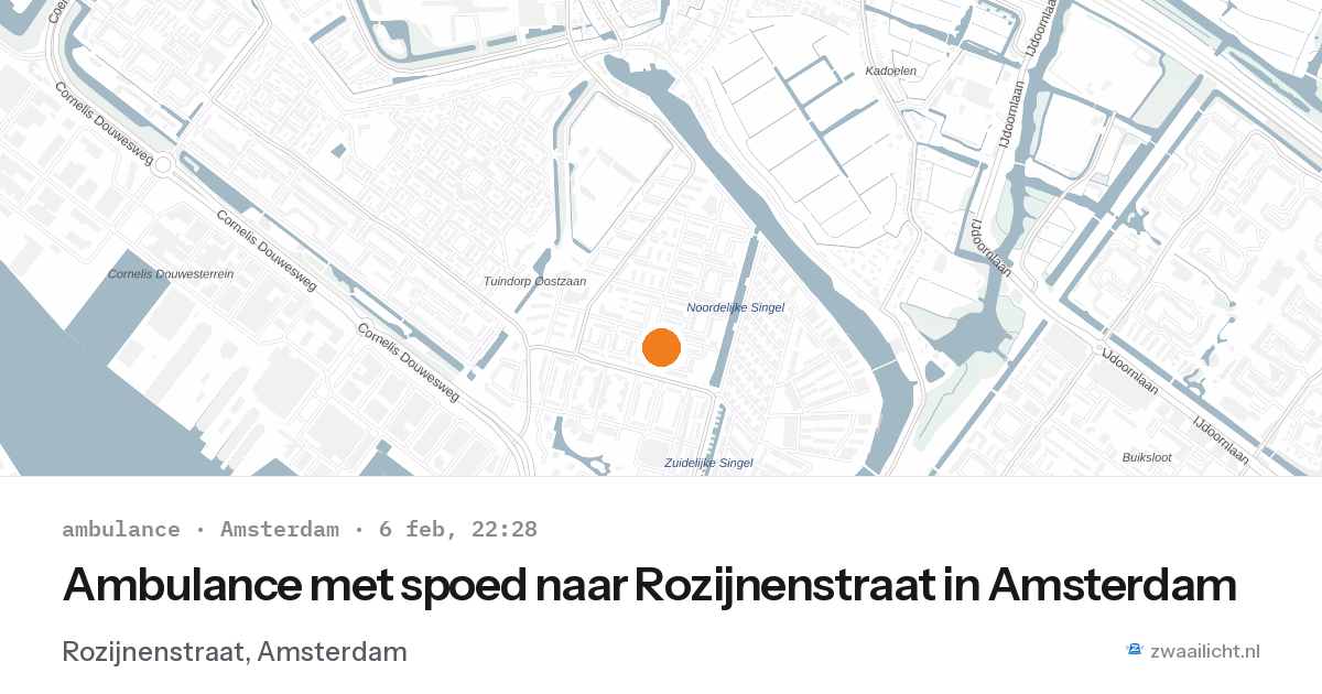 Ambulance met spoed naar Rozijnenstraat in Amsterdam — 6 feb 2026