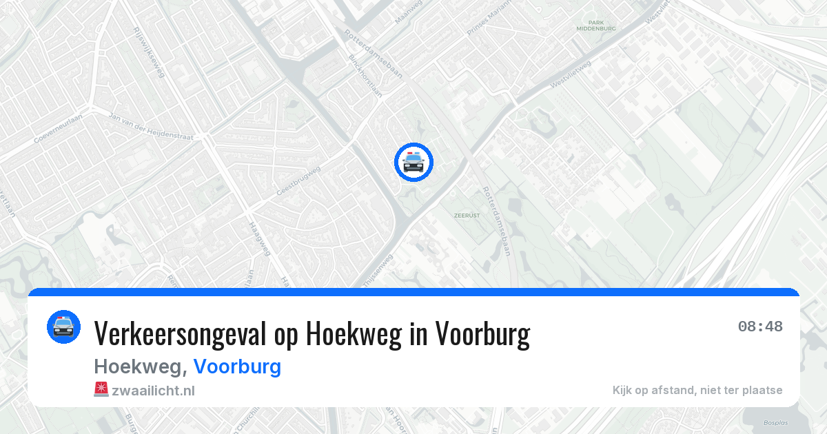 Verkeersongeval op Hoekweg in Voorburg — 21 jan 2026