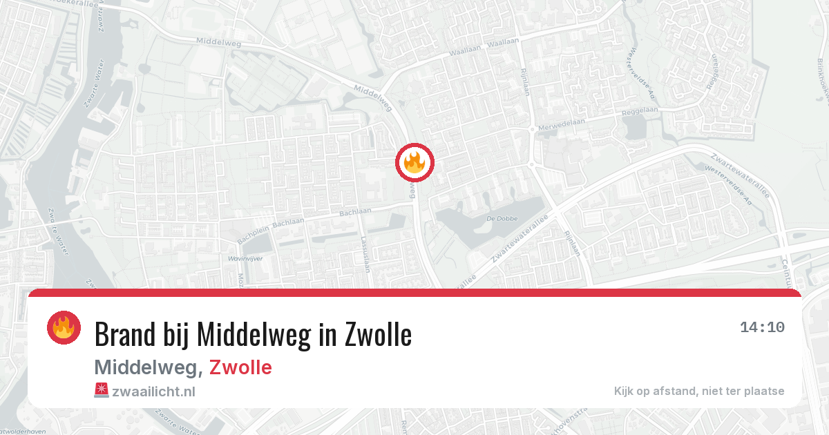 Brand bij Middelweg in Zwolle — 12 aug 2026