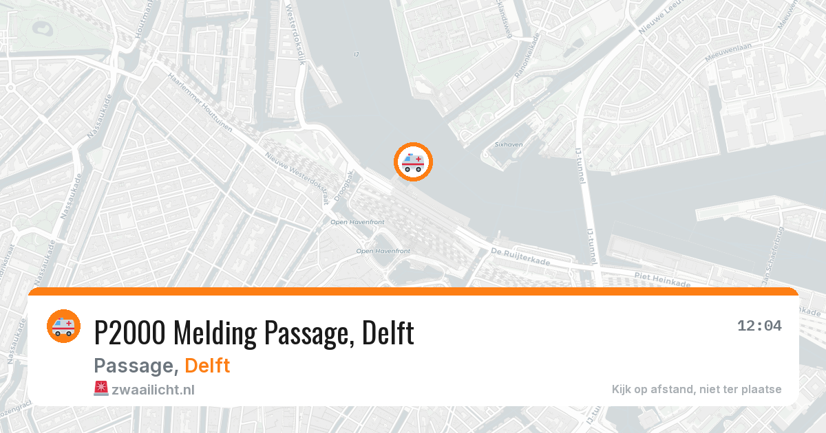 P2000 Melding Passage, Delft — 30 jan 2026