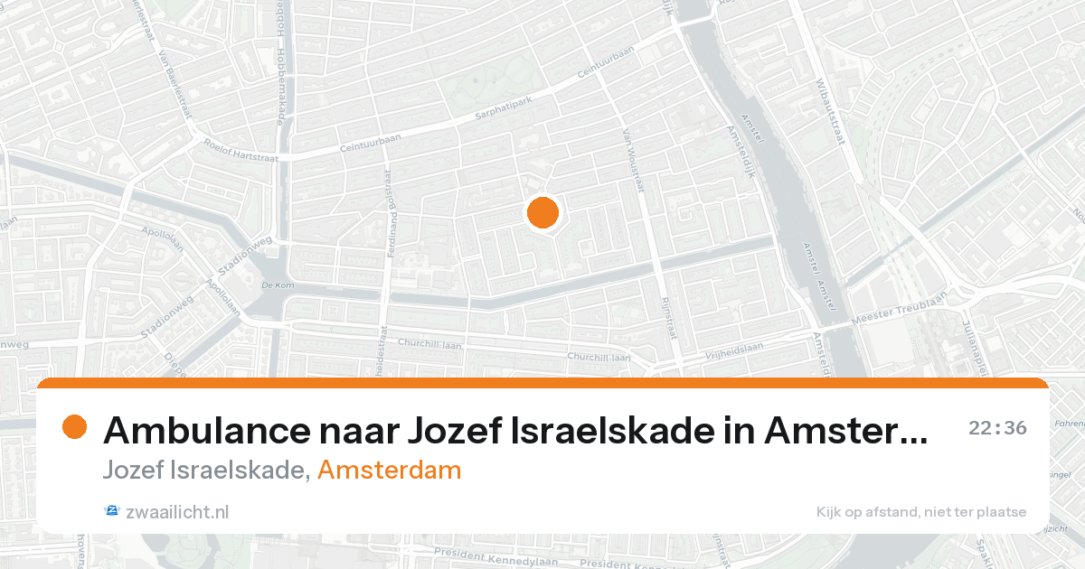 Ambulance naar Jozef Israelskade in Amsterdam — 20 aug 2026