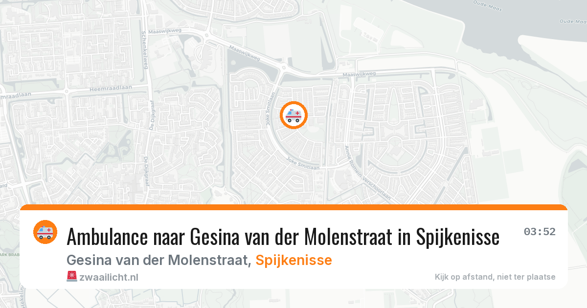 Ambulance naar Gesina van der Molenstraat in Spijkenisse — 28 jun 2026