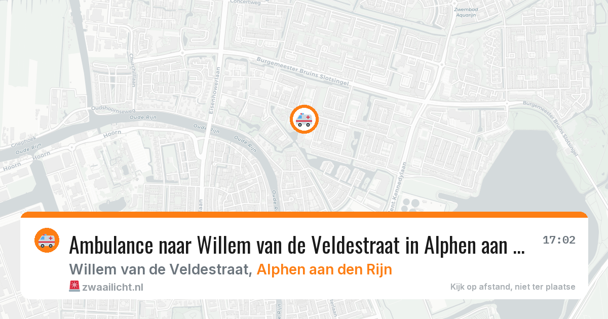 Ambulance naar Willem van de Veldestraat in Alphen aan den Rijn — 1 mrt 2026