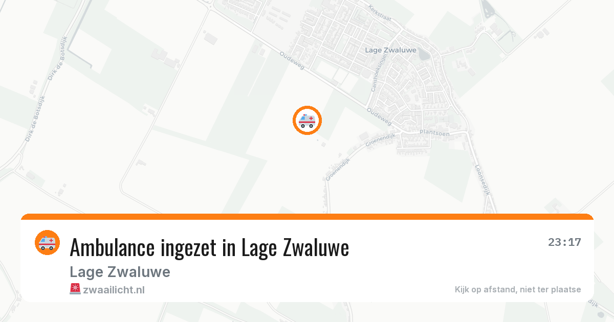 Ambulance ingezet in Lage Zwaluwe — 11 aug 2026