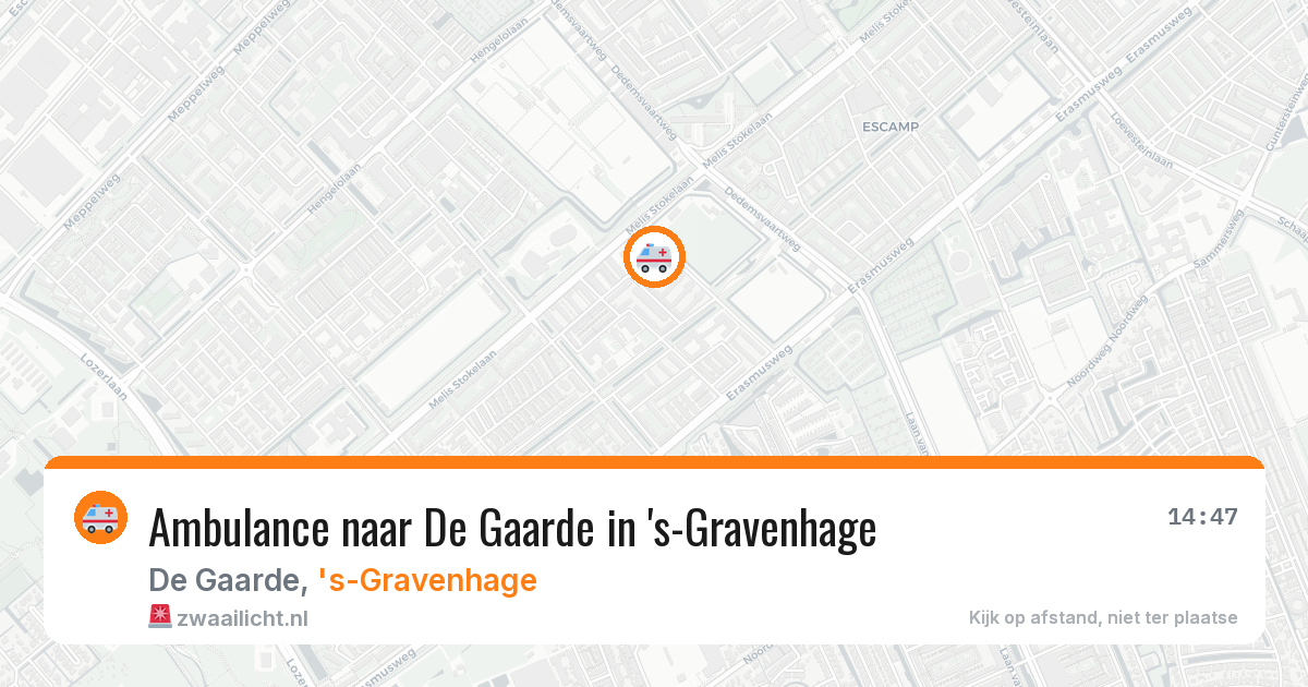Ambulance naar De Gaarde in 's-Gravenhage — 9 jun 2026