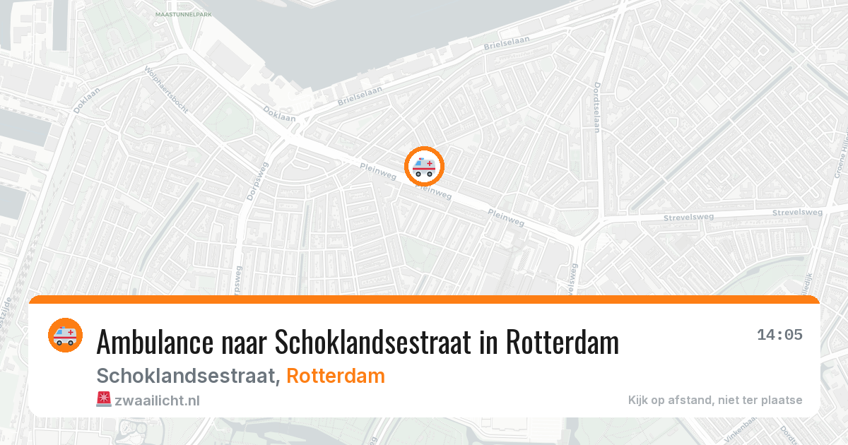 Ambulance naar Schoklandsestraat in Rotterdam — 18 jul 2026