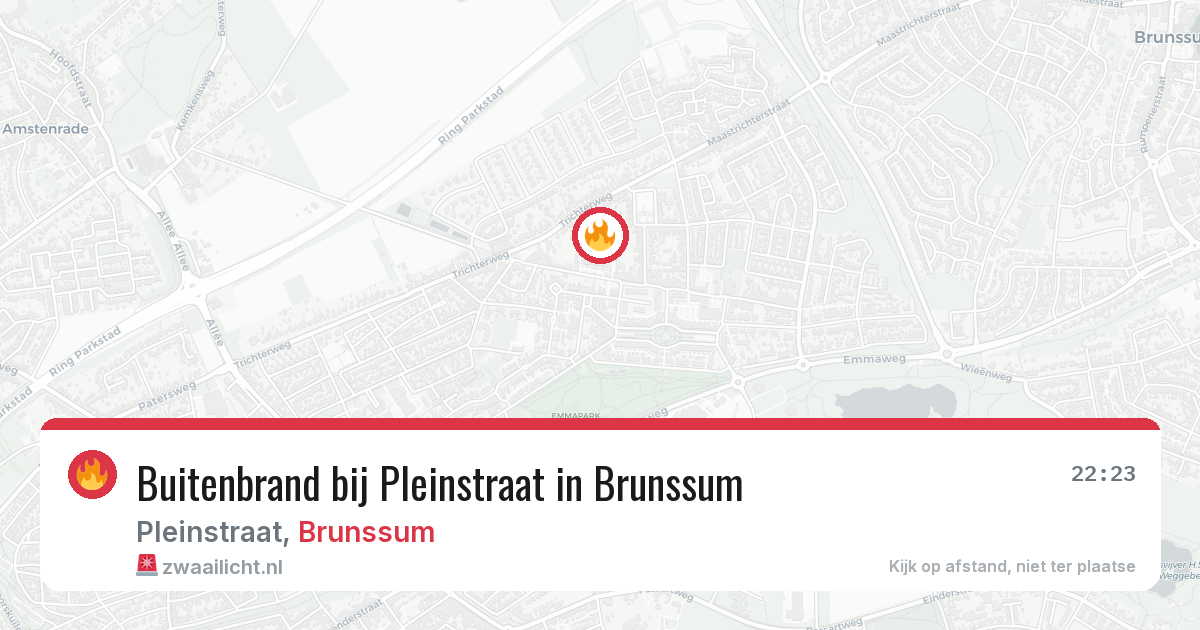 Buitenbrand bij Pleinstraat in Brunssum — 24 jul 2026