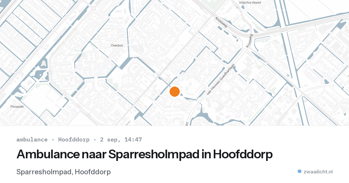 Ambulance naar Sparresholmpad in Hoofddorp — 2 sep 2026
