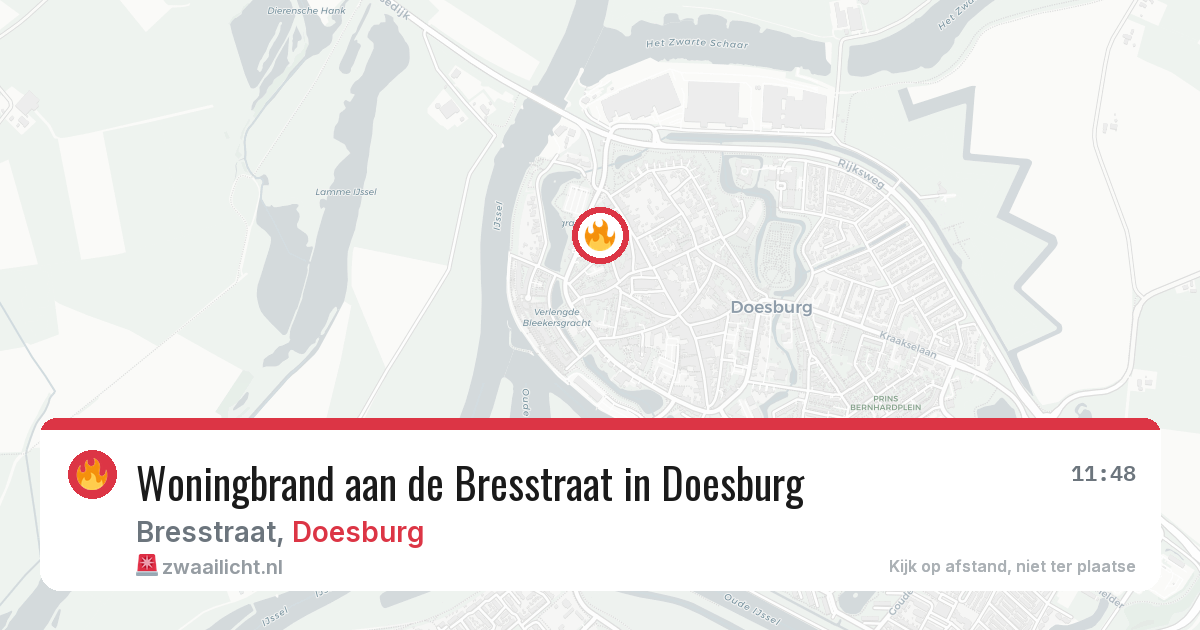 Woningbrand aan de Bresstraat in Doesburg — 6 mei 2026