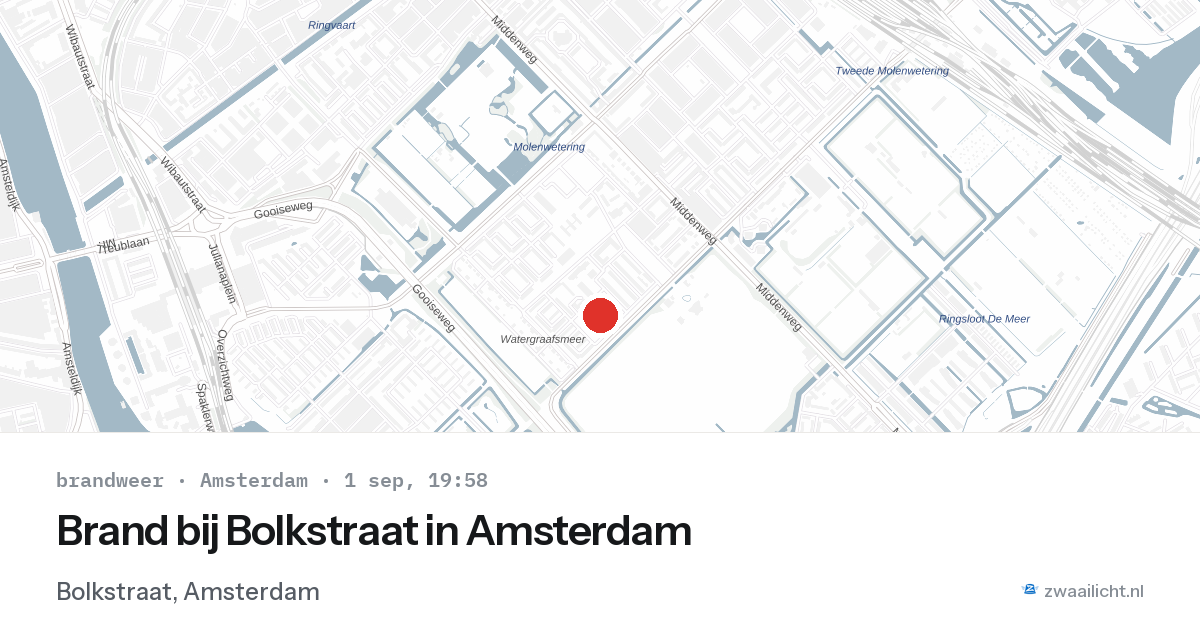 Brand bij Bolkstraat in Amsterdam — 1 sep 2026
