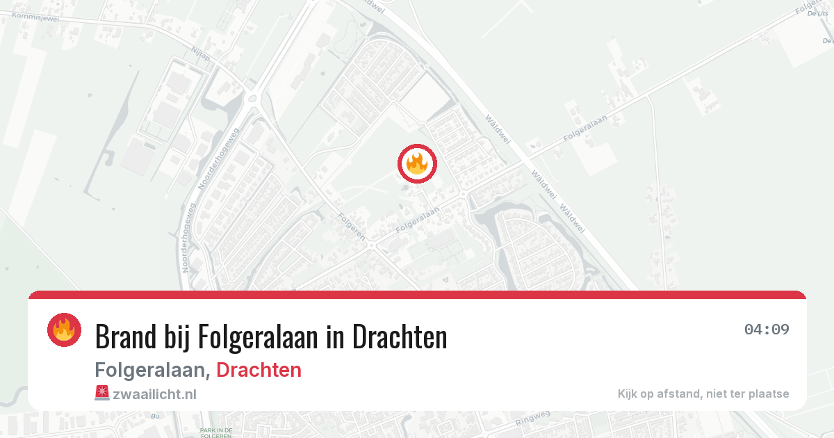 Brand bij Folgeralaan in Drachten — 19 jun 2026