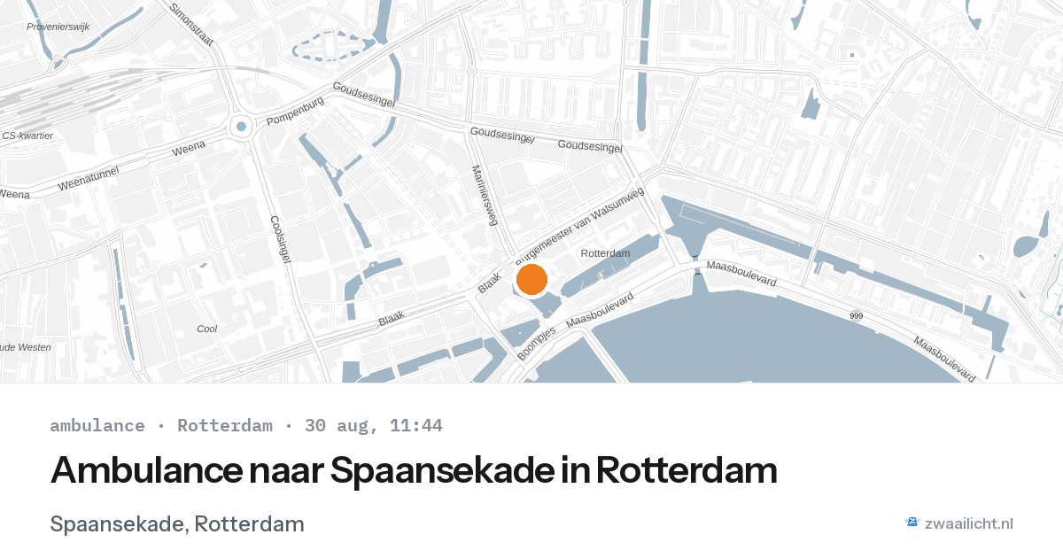 Ambulance naar Spaansekade in Rotterdam — 30 aug 2026