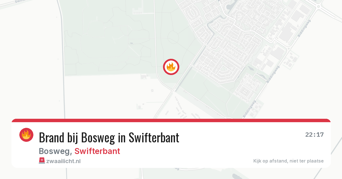Brand bij Bosweg in Swifterbant — 1 jun 2026