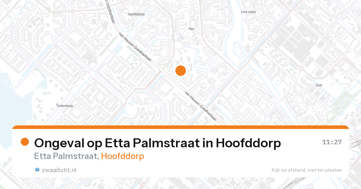 Ongeval op Etta Palmstraat in Hoofddorp — 11 jun 2026