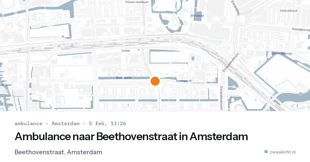 Ambulance naar Beethovenstraat in Amsterdam — 5 feb 2026