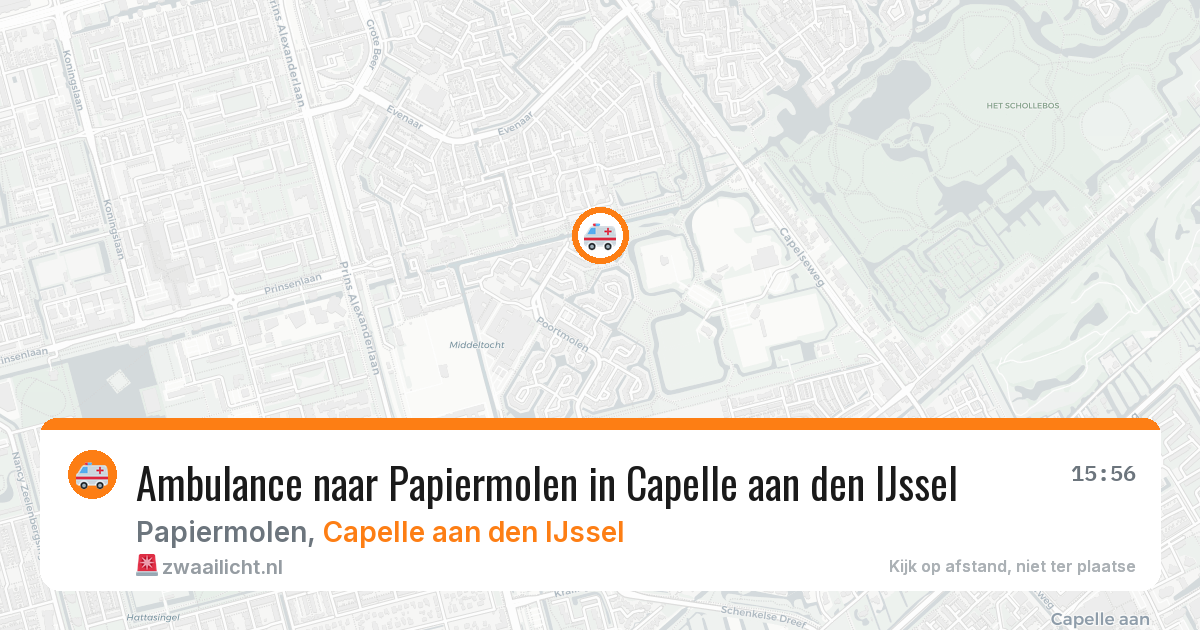 Ambulance naar Papiermolen in Capelle aan den IJssel — 24 mei 2026