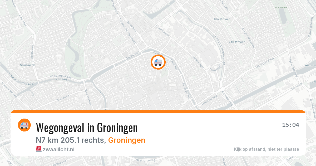 Wegongeval in Groningen — 25 feb 2026