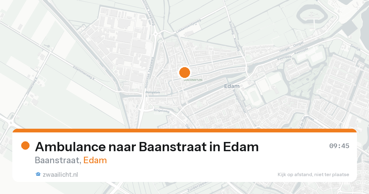 Ambulance naar Baanstraat in Edam — 25 aug 2026