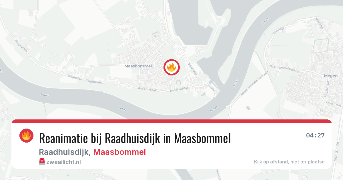 Reanimatie bij Raadhuisdijk in Maasbommel — 8 apr 2026