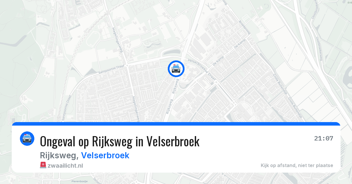 Ongeval op Rijksweg in Velserbroek — 7 aug 2026