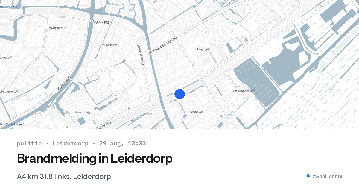 Brandmelding in Leiderdorp — 29 aug 2026