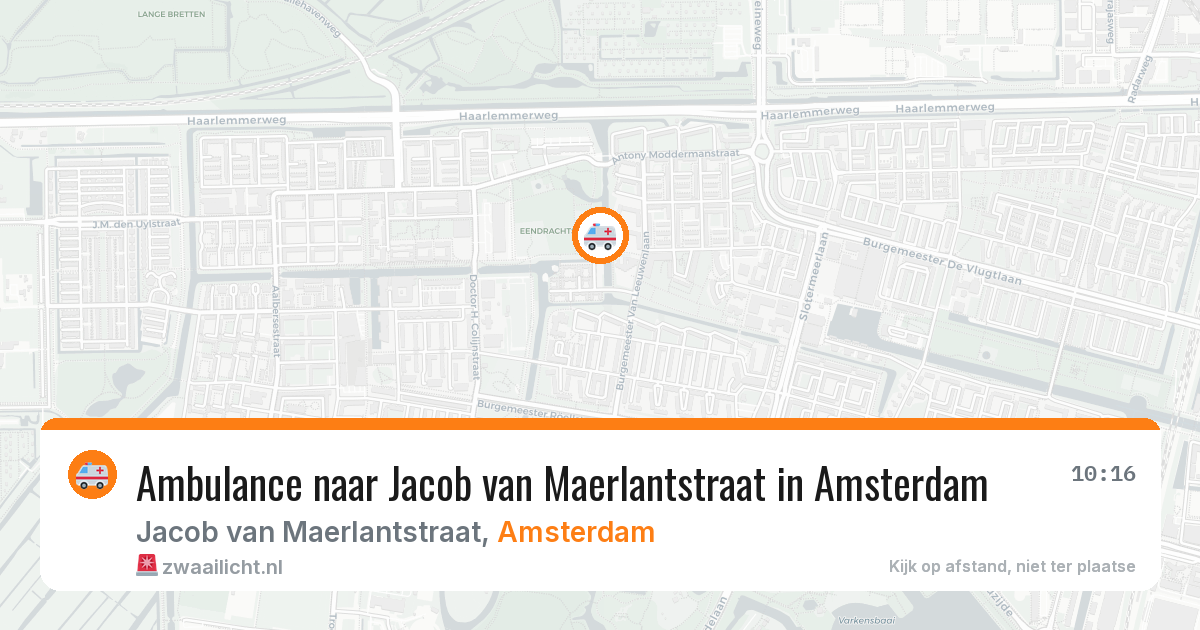 Ambulance naar Jacob van Maerlantstraat in Amsterdam — 12 aug 2026