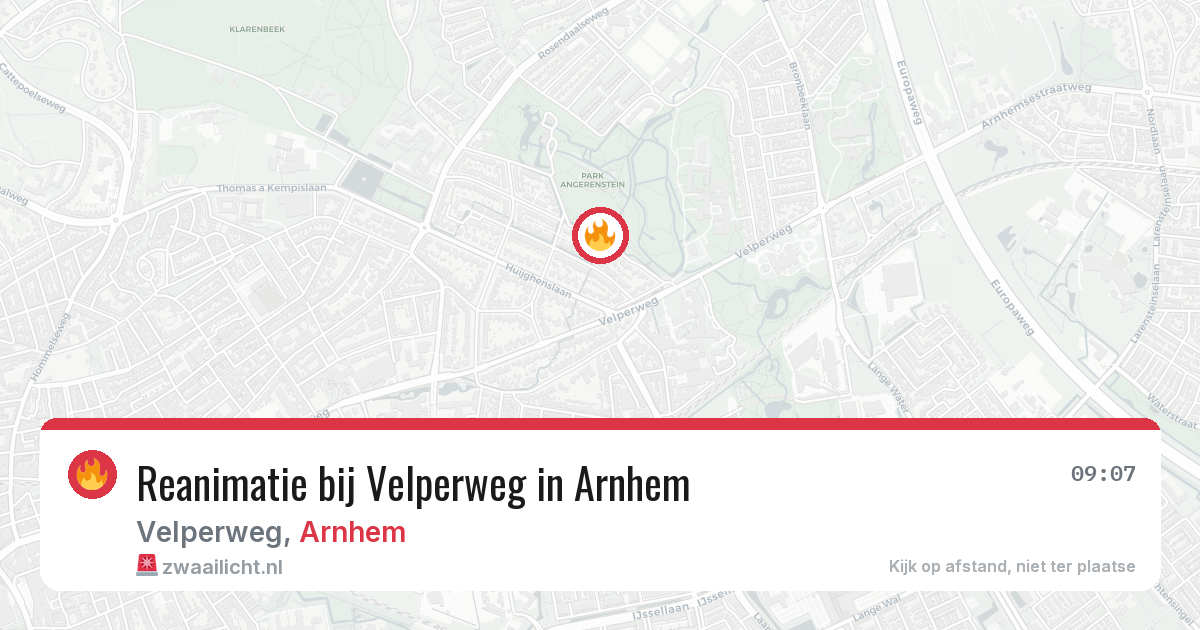 Reanimatie bij Velperweg in Arnhem — 18 jun 2026