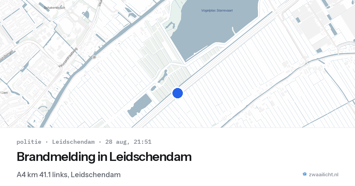 Brandmelding in Leidschendam — 28 aug 2026