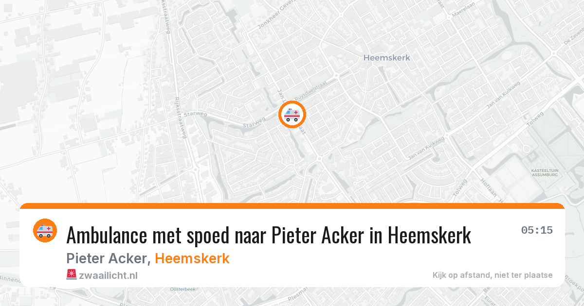 Ambulance met spoed naar Pieter Acker in Heemskerk — 12 apr 2026
