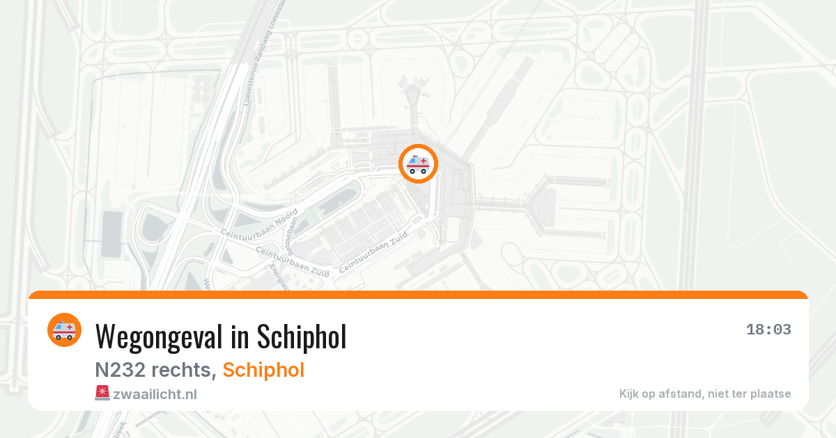 Wegongeval in Schiphol — 14 jun 2026