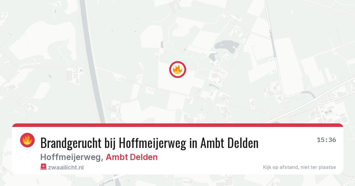 Brandgerucht bij Hoffmeijerweg in Ambt Delden — 26 mei 2026