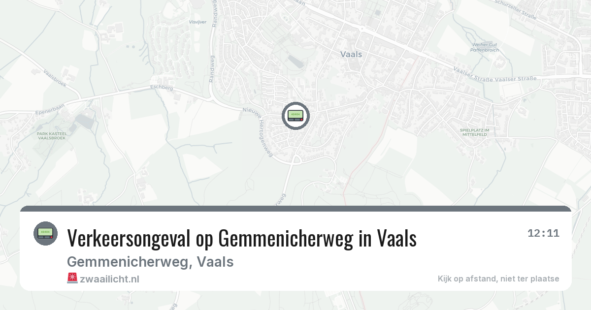 Verkeersongeval op Gemmenicherweg in Vaals — 11 jun 2026
