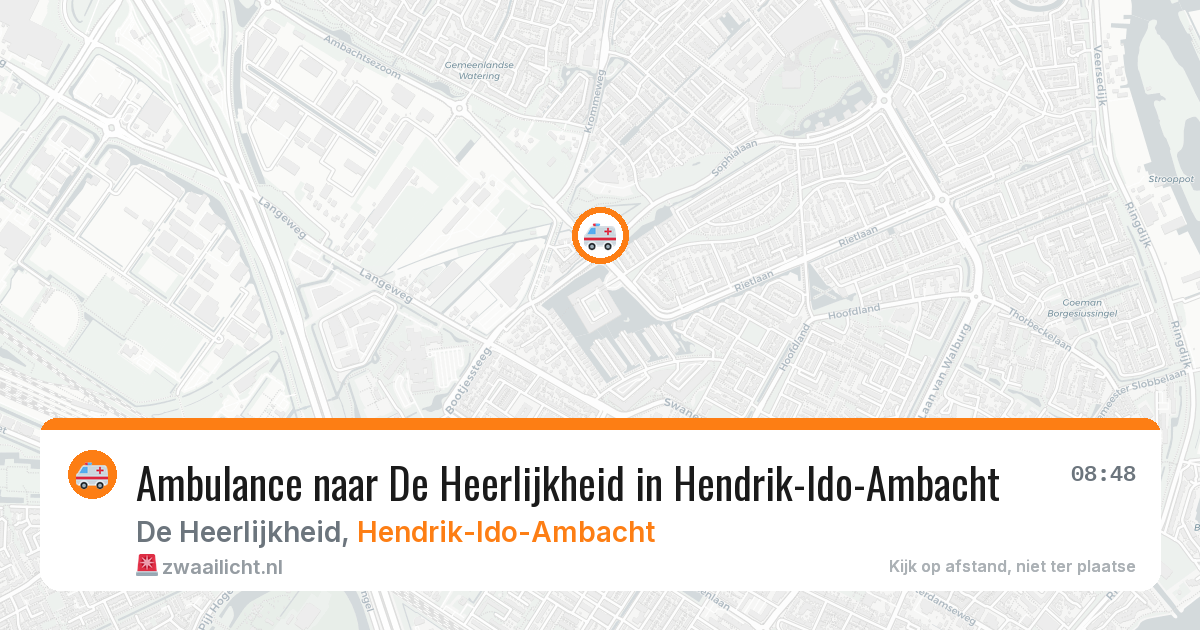 Ambulance naar De Heerlijkheid in Hendrik-Ido-Ambacht — 23 apr 2026