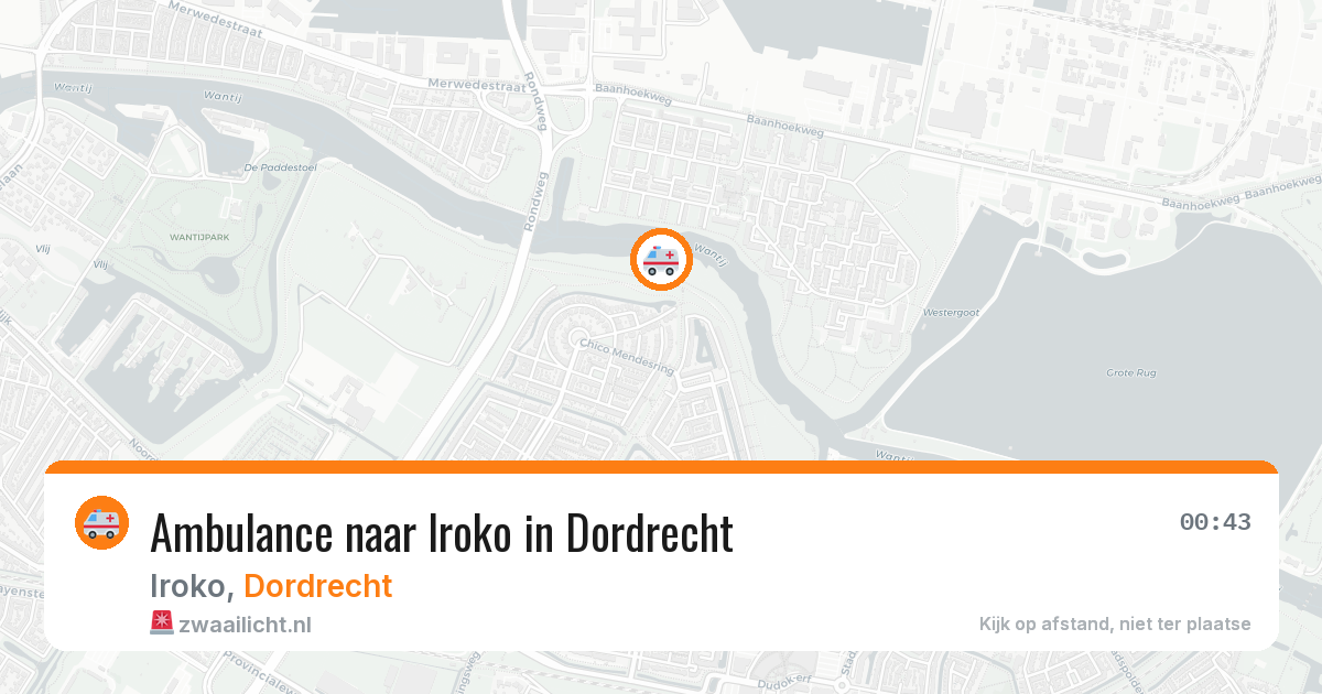 Ambulance naar Iroko in Dordrecht — 19 jul 2026