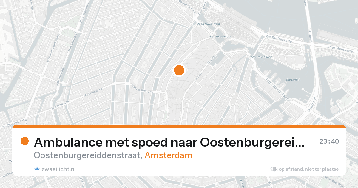 Ambulance met spoed naar Oostenburgereiddenstraat in Amsterdam — 8 jun 2026