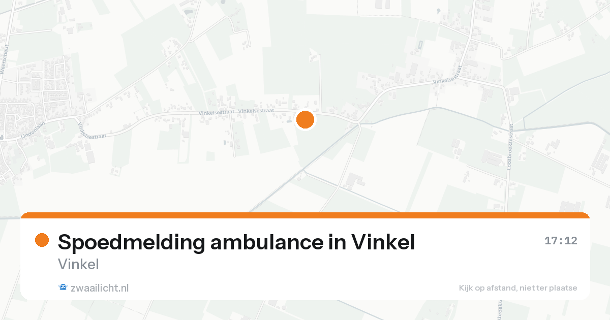 Spoedmelding ambulance in Vinkel — 20 aug 2026