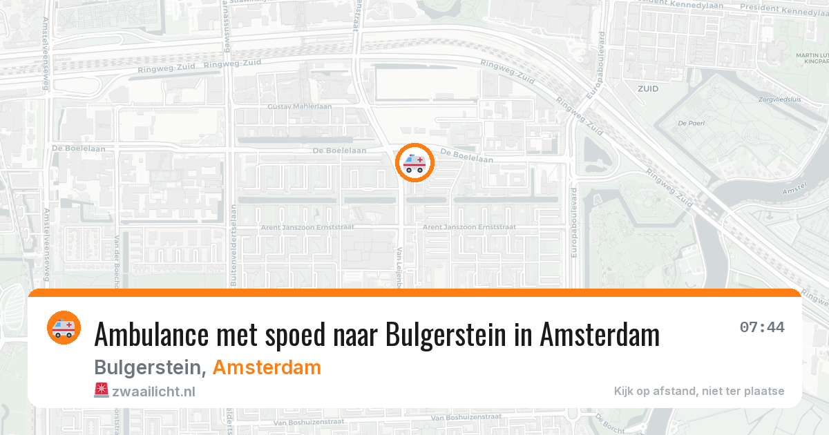Ambulance met spoed naar Bulgerstein in Amsterdam — 11 aug 2026