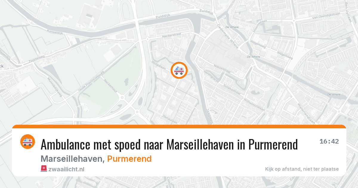 Ambulance met spoed naar Marseillehaven in Purmerend — 9 apr 2026
