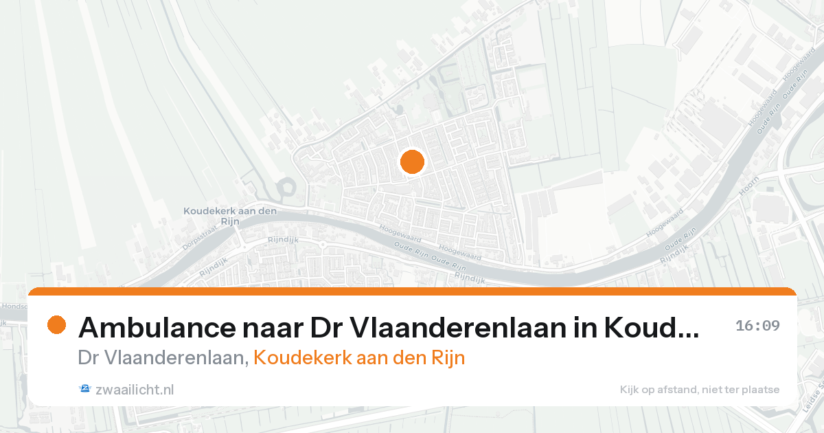 Ambulance naar Dr Vlaanderenlaan in Koudekerk aan den Rijn — 6 aug 2026