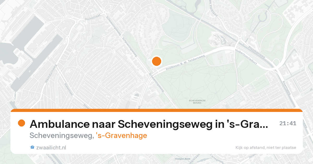 Ambulance naar Scheveningseweg in 's-Gravenhage — 16 aug 2026